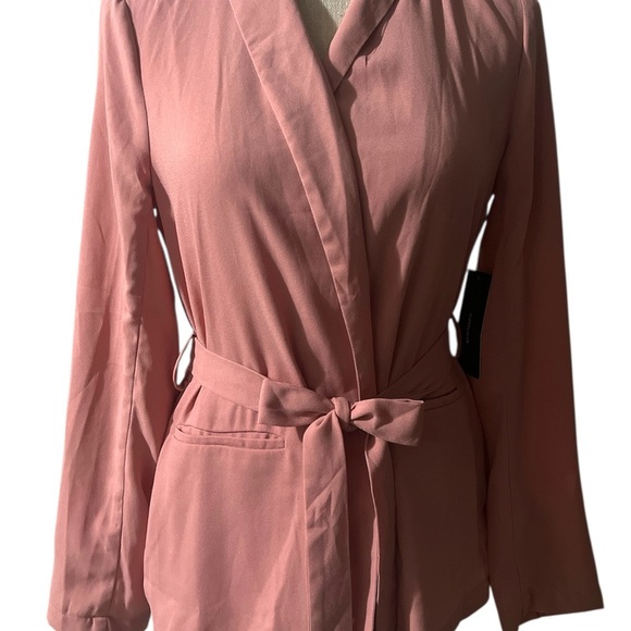 Lulu's Pink Wrap Robe with Self-Tie Belt - Picture 1 of 12